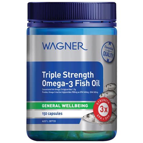 wagner triple strength omega-3 fish oil 150 capsules|omega 3 fish oil.